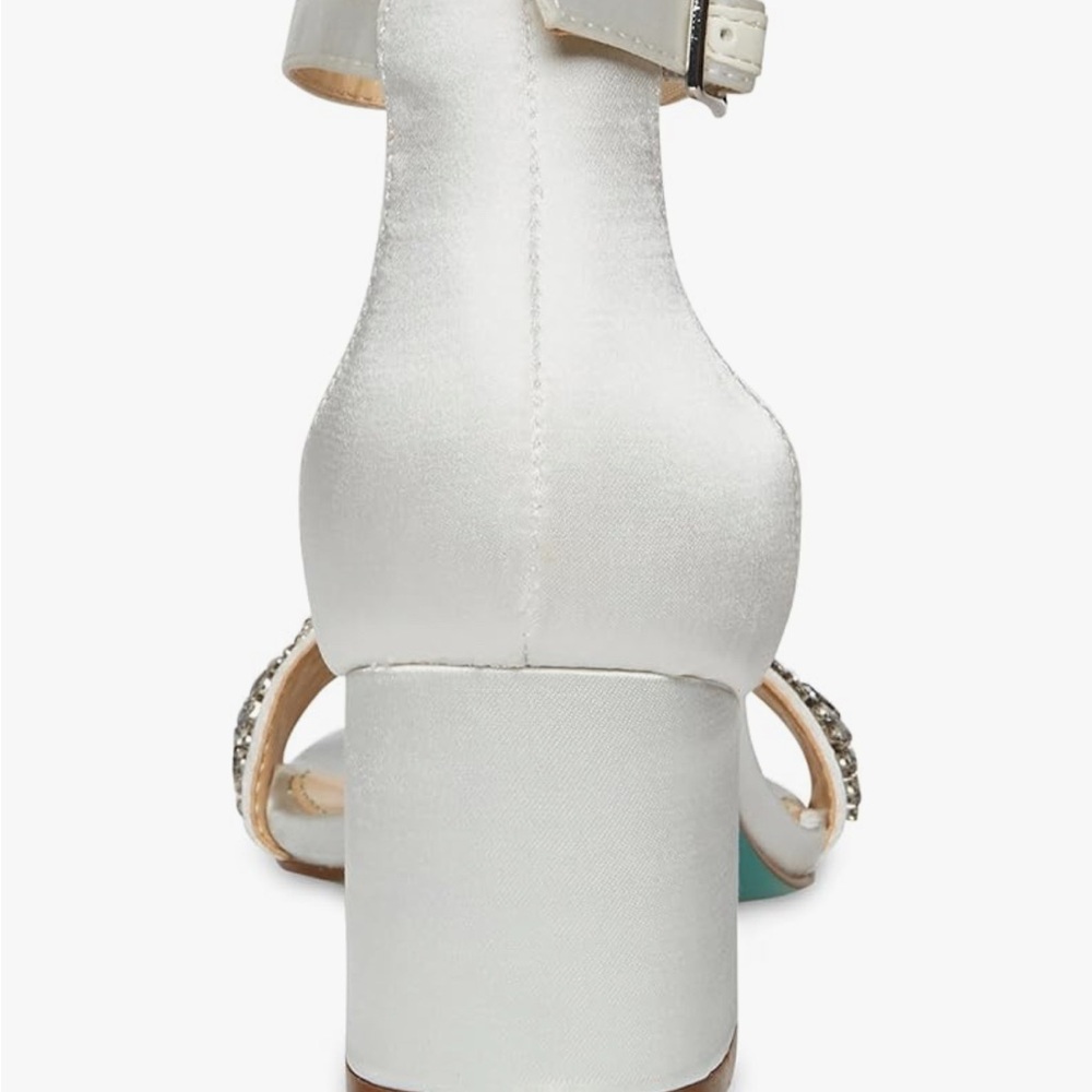 Betsey Johnson White Heeled Sandals - Picture 6 of 9